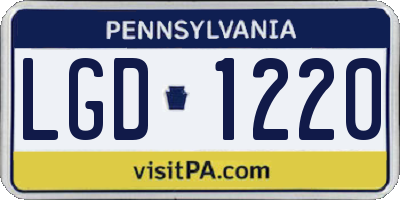 PA license plate LGD1220