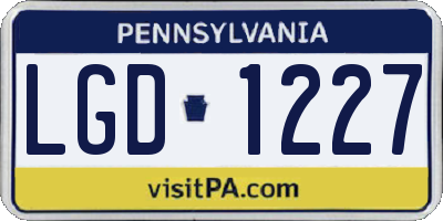 PA license plate LGD1227