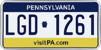 PA license plate LGD1261