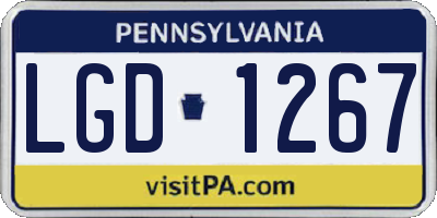 PA license plate LGD1267