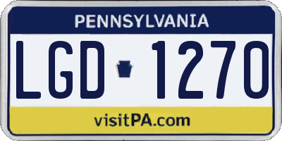 PA license plate LGD1270
