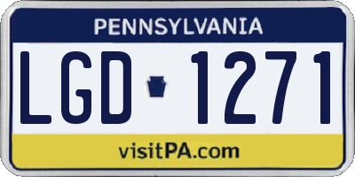 PA license plate LGD1271