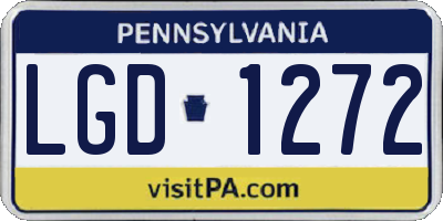 PA license plate LGD1272