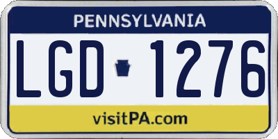 PA license plate LGD1276
