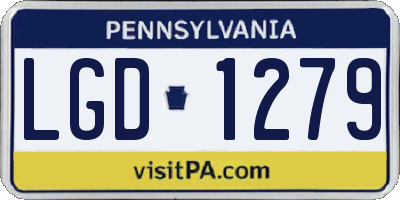 PA license plate LGD1279