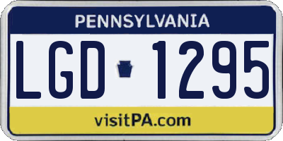 PA license plate LGD1295