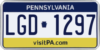 PA license plate LGD1297