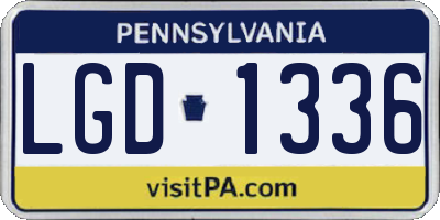 PA license plate LGD1336
