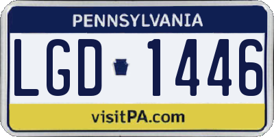PA license plate LGD1446