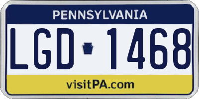 PA license plate LGD1468