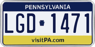 PA license plate LGD1471