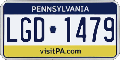 PA license plate LGD1479