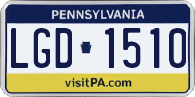 PA license plate LGD1510