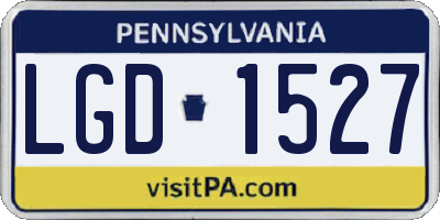 PA license plate LGD1527