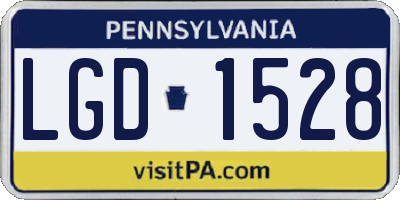 PA license plate LGD1528