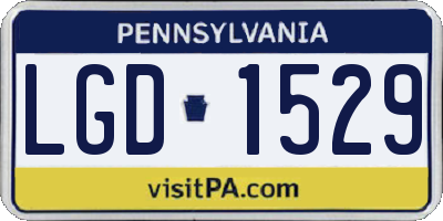 PA license plate LGD1529