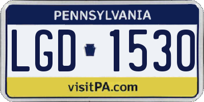PA license plate LGD1530