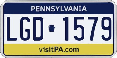 PA license plate LGD1579