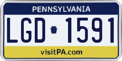 PA license plate LGD1591