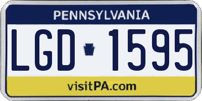 PA license plate LGD1595