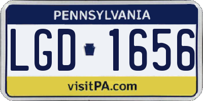 PA license plate LGD1656