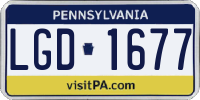 PA license plate LGD1677