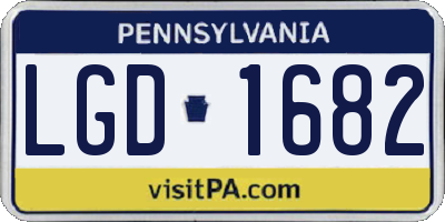 PA license plate LGD1682