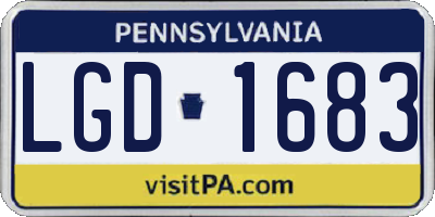 PA license plate LGD1683