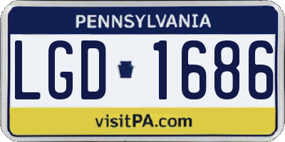 PA license plate LGD1686