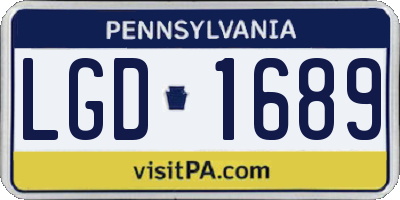 PA license plate LGD1689