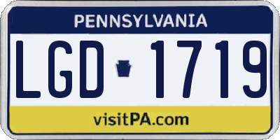 PA license plate LGD1719