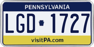PA license plate LGD1727