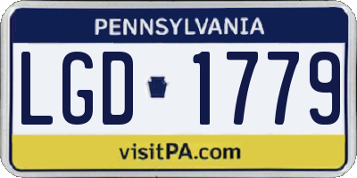 PA license plate LGD1779