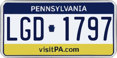 PA license plate LGD1797