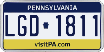 PA license plate LGD1811