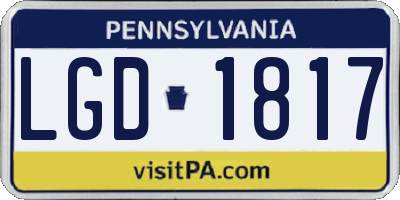 PA license plate LGD1817