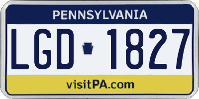 PA license plate LGD1827