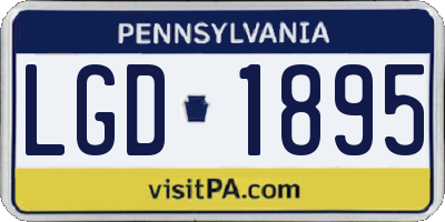 PA license plate LGD1895