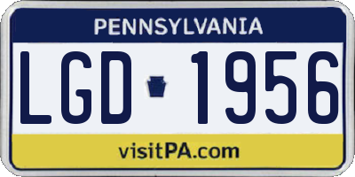 PA license plate LGD1956