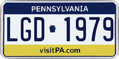 PA license plate LGD1979