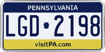 PA license plate LGD2198