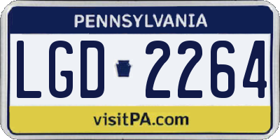 PA license plate LGD2264