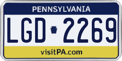 PA license plate LGD2269