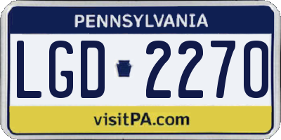 PA license plate LGD2270