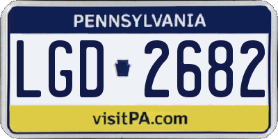 PA license plate LGD2682