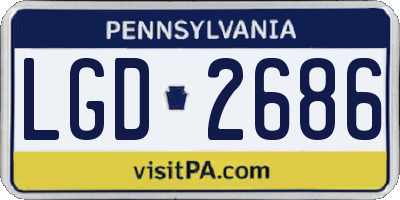 PA license plate LGD2686