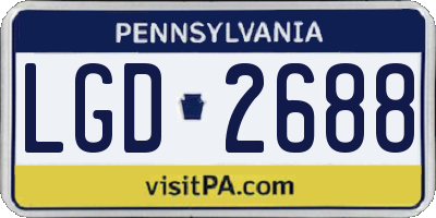 PA license plate LGD2688