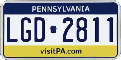 PA license plate LGD2811
