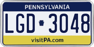 PA license plate LGD3048