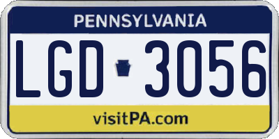 PA license plate LGD3056